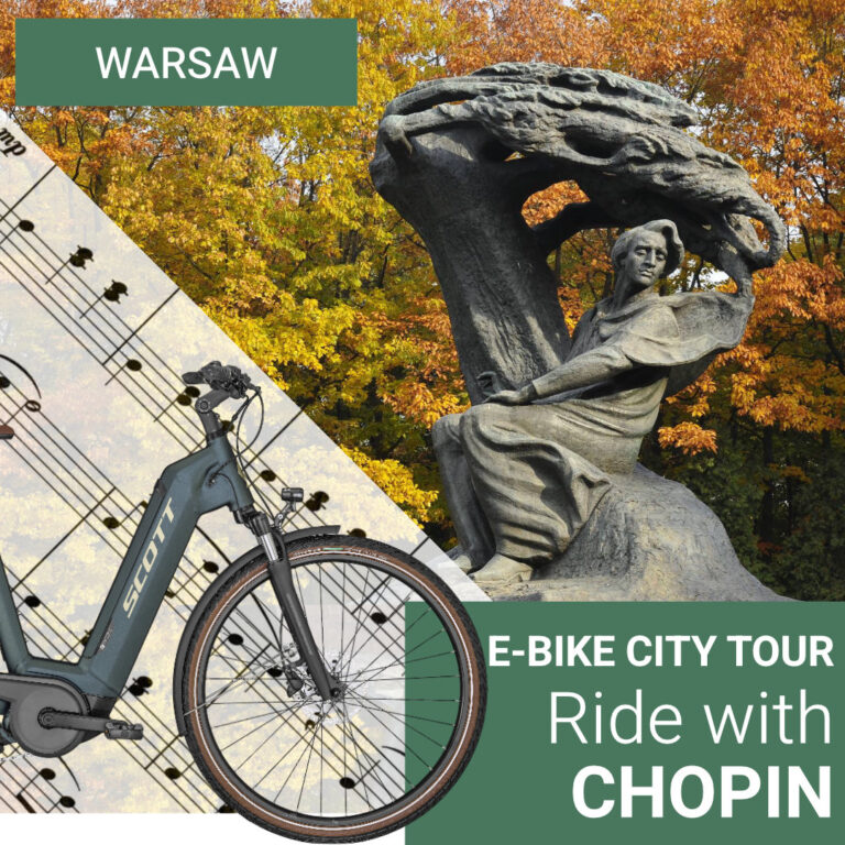 ŚLADAMI CHOPINA 3h wycieczka z przewodnikiem po Warszawie na E-bike